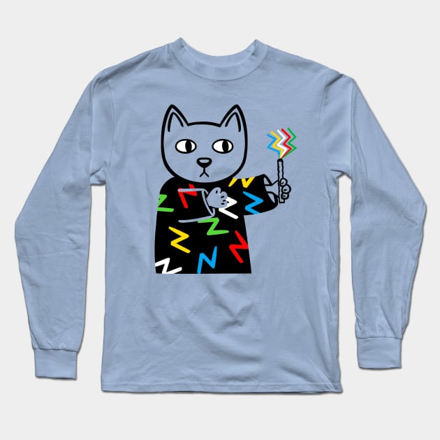 Disabled pride cat Long Sleeve T-Shirt by MorvernDesigns